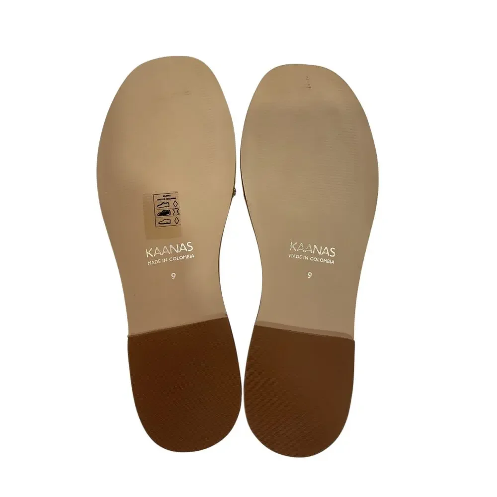 Kaanas Embellished Almond Centenary Slide Sandals Size 9